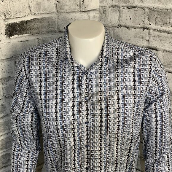 Etro Geometric Print Casual Button Down Shirt - Picture 2 of 13